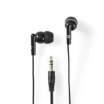 Nedis HPWD1000BK čierna / slúchadlá s mikrofónom / 3.5mm jack / 1.2m / ovládanie hlasitosti (HPWD1000BK)