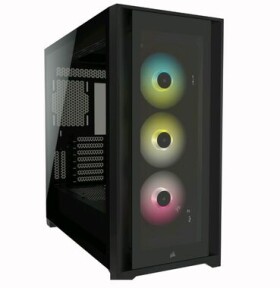 Corsair iCUE 5000X RGB čierna / Mid-Tower / E-ATX / 2x USB 3.0 amp; 1x USB-C / priehľadná bočnica (CC-9011212-WW)