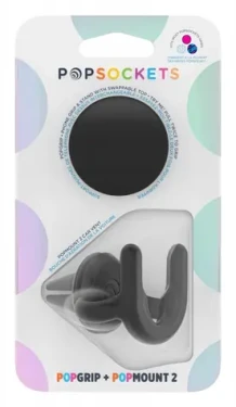 PopSockets Car Vent 2 + PopGrip čierna / Držiak telefónu do auta / uchytenie do ventilácie (805925)