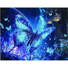 Epee Wooden puzzle Fluorescent Butterfly A3 GID svietiaci v tme