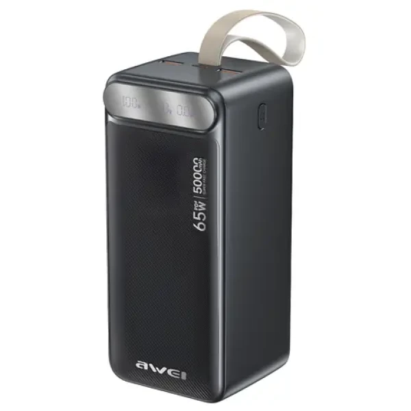 Awei PA-81 čierna / Powerbanka / 50 000 mAh / PD 65W / 2x USB-A/USB-C (PA-81)