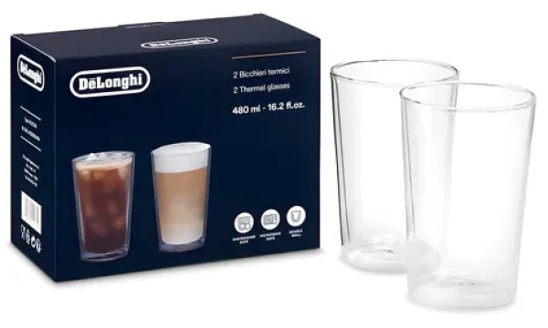 DeLonghi DLSC319 sada pohárov / 2 ks / 490 ml / sklo (AS00001404)