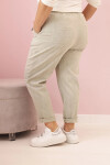 Dámske dekontaminačné nohavice s viskózou a elastickým materiálom v nadmernej veľkosti Light Khaki UNI