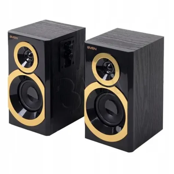 Sven SPS-619 Čierna-zlatá / Reproduktor / 2.0 / 2-pásmový / 20W / 3.5 mm jack (MULSVNGLO0012)