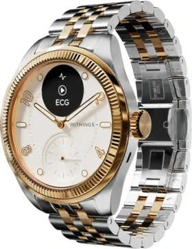 Withings Scanwatch Nova Brilliant 39mm - Gold / Chytré hodinky / OLED 0.63 "/ 5ATM / GPS / BT / výdrž až 30 dní (HWA10-model 11-All-Int)