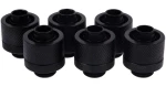 Alphacool Eiszapfen 16/10 mm čierna / Kompresné šróbenie / G1/4" / rovné / 6 ks (17234)