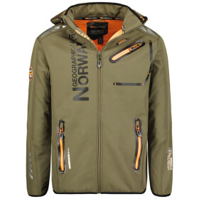 Geographical Norway Softshellová bunda Royaute DB 068 M WY1996H/GN-Kaki / Orange pánska L