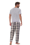 Pánske pyžamo L&L 2473 Ben cr/r M-3XL tmavě modrá XXL