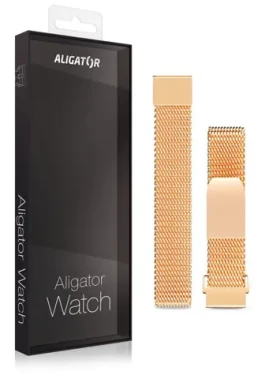 Aligator Náhradný kovový remienok pre Watch Lady 16mm / zlatý (16AW0009)