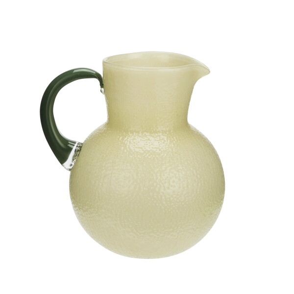 MADAM STOLTZ Sklenený džbán Light Yellow/Green