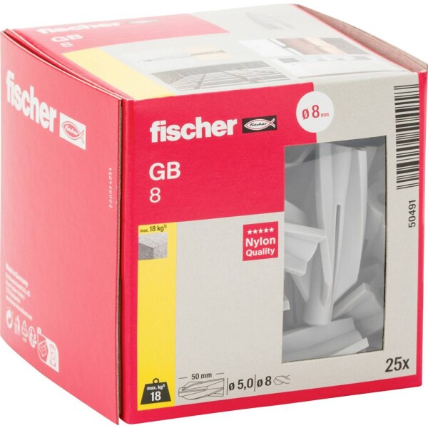 Fischer GB 8 hmoždinka do pórobetónu 50 mm 8 mm 050491 25 ks; 050491