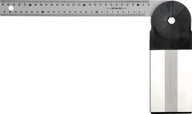Vorel Uholník nastaviteľný 350 mm / Uholník / oceľ / stupnica po 1 ° / aretácia uhla (TO-18797)