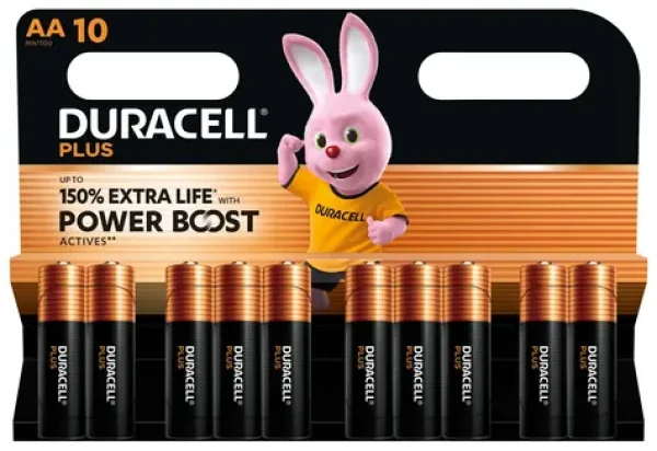 Duracell PLUS AA (LR06) / Batéria / Alkalická / 1,5 V / 10 ks (176201)