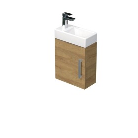 Kúpeľňová skrinka s umývadlom SAT Cube Way 1 40x47,5x20 cm dub Hickory mat CUBE320401DDH CUBE320401DDH