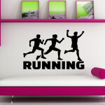 Veselá Stena Samolepka Running Farba: bílá, Veľkosť: 100 x 77 cm