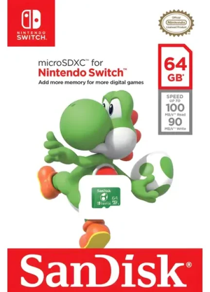SanDisk Extreme microSDXC 64GB Yoshi Edition / Pamäťová karta / Nintendo-licensed (SDSQXAO-064G-GN6ZN)