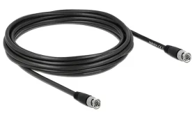 DeLock BNC (M) - BNC (M) 5m čierna / BNC kábel / 75 Ohm / rovný konektor (80084)