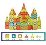 Mamido Mamido Farebná magnetická stavebnica 102 dielikov MT1516