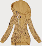 Žltá mikina s kapucňou so vzorom lastovičky (2309) odstíny žluté 46