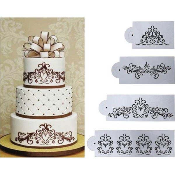 Stencil šablóna Luxus 4 ks - Cakesicq - Cakesicq