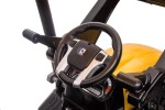 Mamido Mamido Dětský elektrický traktor TITAN 24V 400W s přívěsem a lžíci žlutý