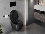 MEXEN - Egg Závesná WC misa vrátane sedátka s slow-slim, Duroplastu, čierny mat 30245070