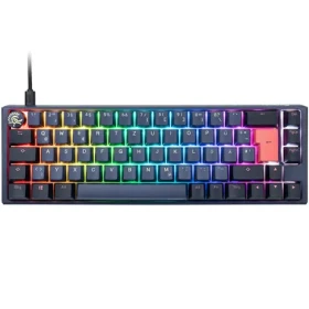 Ducky One 3 Cherry MX-Red modrá / herná klávesnica / podsvietená / mechanická / drôtová USB-C / DE (DKON2167ST-RDEPDCOVVVC2)