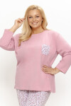 Pyžamo Taro 3656 Agnessa s dlhými rukávmi 4XL–6XL Z26 červenat se 6XL