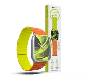 Mobile Origin Magnetic Watch Strap II remienok pre Apple Watch 49mm/46mm/45mm/44mm oranžová/zelená (AWMS-02-ORG-GRN)