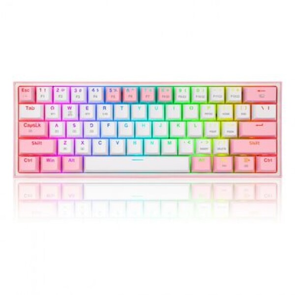 Redragon K616 RGB Fizz Pro Red šedá / Herná klávesnica / mechanická / spínače red / USB / RF 2.4 GHz / Bluetooth / US (K616-RGB)