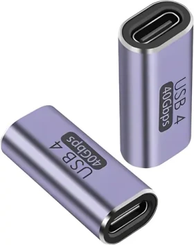 PremiumCord spojka USB-C samica - USB-C samica, Aluminium / Spojka / USB 4.0 / 40 Gbps / 100W PD (8592220023546)