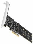 Axagon PCES-SA4M2 / PCIe SATA + M.2 radič / 2x M.2 2230-2280 / 2x SATA III (PCES-SA4M2)