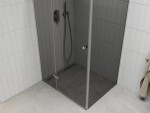 MEXEN/S - ROMA sprchovací kút 100x90, grafit, chróm 854-100-090-01-40