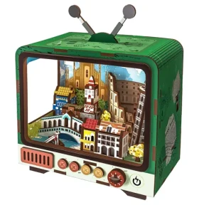 2KIDS TOYS 3D drevená skladačka Retro TV Benátky