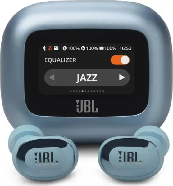 JBL Live Buds 3 modrá / Bezdrôtové slúchadlá do uší / mikrofón / Bluetooth 5.3 / IP55 / ANC (JBLLIVEBUDS3BLU)