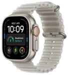 Apple Watch Ultra 4 GPS+Cellular 49mm Titanové telo - Priesvitne šedý oceánsky remienok / 130-200 mm (MJAD4QC/A)