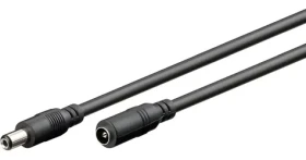 PremiumCord Predlžovací napájací kábel 5,5/2,1 mm / Napájací kábel / 10 m / Samice-samec / max. 2 A (cn-08)