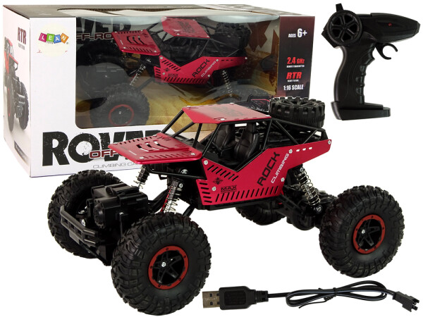 Mamido Terénne auto na diaľkové ovládanie R/C 1:16 čierna červená