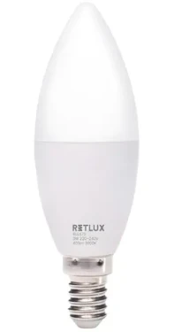 Retlux RLL 675 / LED sviečka / C37 / E14 / 3W / 405 lm / 3000K - teplá biela / stmievateľná