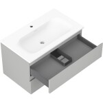 MEXEN/S - Orio kúpeľňová skrinka 80 cm s umývadlom Vela, 2 zásuvky, sivá mat/biela mat 91A10-08047-2-BFF62-W23M01