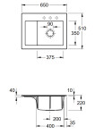 VILLEROY & BOCH VILLEROY & BOCH - Keramický drez Villeroy &amp; Boch Subway 45 Compact, 331301KR, Cream 331301KR