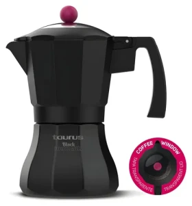 Taurus Black Moments KCP9006l čierna / Kanvička moka / 6 šálok / hliníková / vhodná aj pre indukciu (984081000)