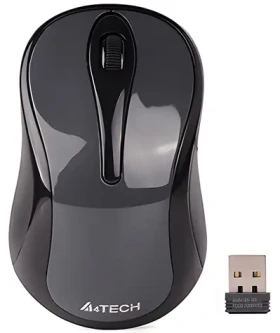 A4Tech G3-280N šedá / Bezdrôtová optická myš / 1200 DPI / 2.4 GHz / Silent Click / 3 tlačidlá / Batéria 1x AA (G3-280NS GG)