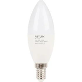 Retlux RLL 630 C37 E14 sviečka 8W / 1080 lm / 4000K - studená biela / D (8590669358267)