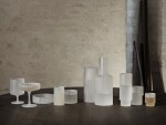 Ferm Living Sklenená miska Ripple Frosted – set 4 ks