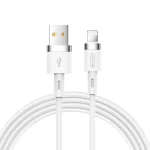 Joyroom Liquid Silicone Data Cable Nabíjací kábel USB-A (M) - Lightning (M) 2.4A 1.2m biela (6941237171092)