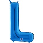 Nafúknutý balónik písmeno L modrá 66 cm - Grabo