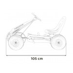 Mamido Detská šliapacia motokára AIR PerHour modrá