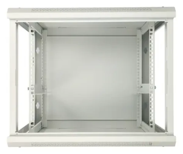 Extralink 19" nástenný rozvádzač 9U šedá / Nástenný rozvádzač / 600x600 mm / nosnosť 60 kg / kovové dvere (EX.13025)