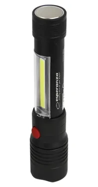 Esperanza Apate čierna / LED ručné svietidlo / 3 W / 2500 lm / zoom / vodeodolné (EOT069)